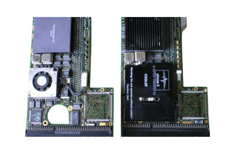 PowerPC accelerator cards with cooling